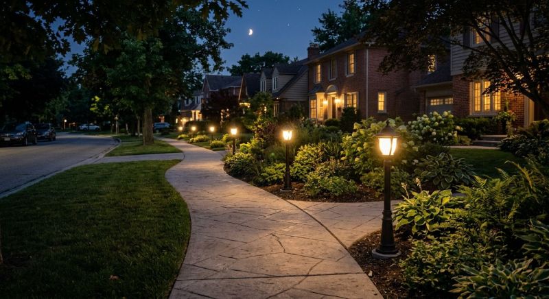 Sidewalk Lighting Installation in Utah County, UT