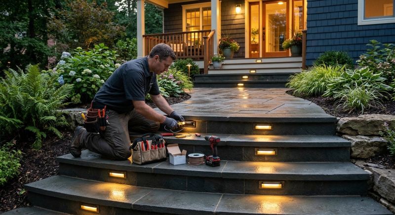 Step Lighting Installation in Overland Park, KS